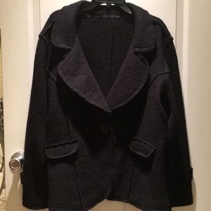 Michelle Nicole Women black Wool Blazer!!